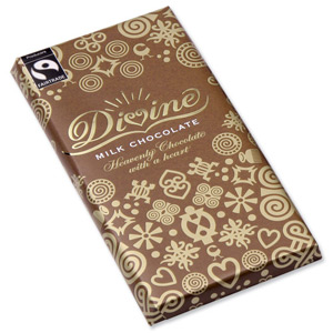 Divine Fairtrade Milk Chocolate Bar 100g Ref A06920