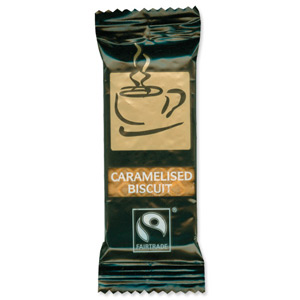 Fairtrade Coffee Biscuits Caramelised Individually-wrapped Portions Ref A03923 [Pack 300] Ident: 621A