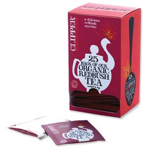 Clipper Organic Rooibos Tea Fairtrade Caffeine-free with Antioxidants Teabags Ref A06953 [Pack 25] Ident: 610B