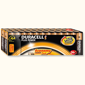 Duracell Plus Power Battery Alkaline 1.5V AA Ref 81275383 [Pack 24]