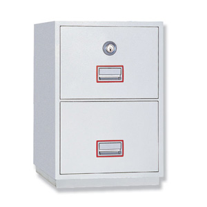 Phoenix Firefile Filing Cabinet Fire Resistant 2 Lockable Drawers 145Kg W530xD675xH805mm Ref 2242 Ident: 566A