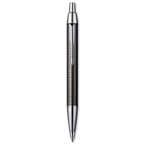 Parker Premium IM Ball Pen Chiselled Gunmetal Lacquer and Chrome Trim Ref S0908710 Ident: 87A