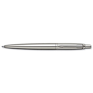 Parker Jotter Premium Shiny Chiselled Stainless Steel Ballpen Blue Ink Ref S0908820 Ident: 86B