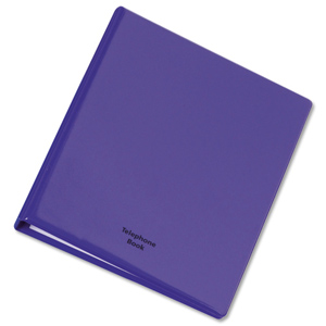 Telephone Index Book Binder with Matching A-Z Index and 20 Sheets A5 Purple
