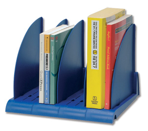 Avery DTR Book Rack 4 Base Sections 5 Dividers W372xD275xH260mm Blue Ref DR300BLU