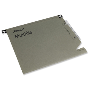Multifile Lateral Suspension File Heavyweight Manilla V-base 15mm W330mm Green Ref 78080 [Pack 50] Ident: 212E