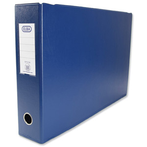 Elba Lever Arch File PVC 70mm Capacity Landscape Blue A3 Ref 100082425 [Pack 2] Ident: 226A