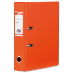 Elba Lever Arch File PVC 70mm Spine A4 Orange Ref 100080905 [Pack 10] Ident: 226A