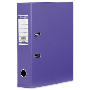 Elba Lever Arch File PVC 70mm Spine A4 Purple Ref 100080906 [Pack 10]