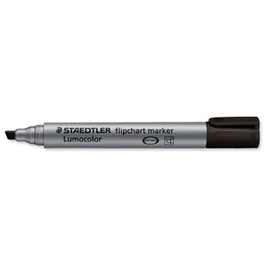 Staedtler Lumocolor Flipchart Marker Bullet Tip 2mm Line Black Ref 356-9 [Pack 10] Ident: 98D