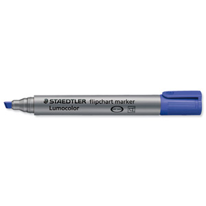 Staedtler Lumocolor Flipchart Marker Bullet Tip 2mm Line Blue Ref 356-3 [Pack 10] Ident: 98D