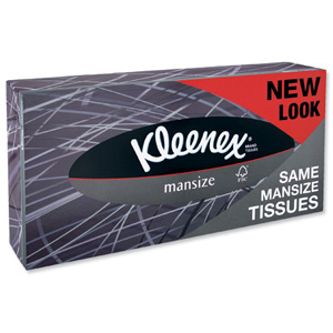 Kleenex For Men Facial Tissues Box 2 ply 100 Sheets White Ref M02076