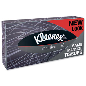 Kleenex For Men Facial Tissues Box 2 ply 100 Sheets White Ref M02076 Ident: 604H