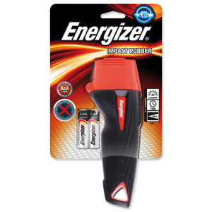 Energizer Impact LED Torch Weatherproof 16hr 28 Lumens 2AA Ref 632629 Ident: 553D