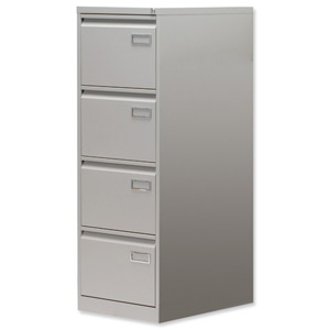 Sonix Superior Filing Cabinet 4-Drawer 40kg Capacity W470xD622xH1321mm Grey Ref PSF2 073 Ident: 461A