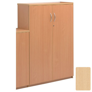 Sonix Medium Cupboard Lockable W1000xD400xH1330mm Maple