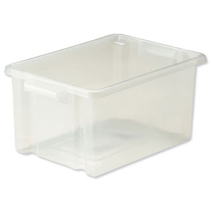 Strata Storemaster Midi Crate External W360xD270xH190mm 14.5 Litres Translucent Ref HW44 Ident: 178G