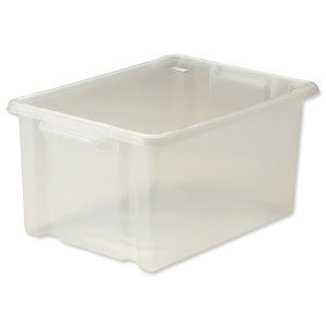 Strata Storemaster Maxi Crate External W470xD340xH240mm 32 Litres Translucent Ref HW46 Ident: 178G