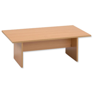 Trexus Rectangular Coffee Table with Wooden Legs 18mm Top W850xD595xH375mm Beech Ident: 417E