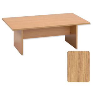 Trexus Rectangular Coffee Table with Silver Legs 18mm Top W850xD595xH375mm Oak