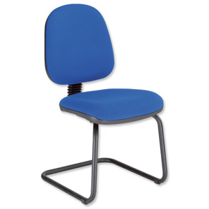 Trexus Office Visitors Chair Medium Back H300mm Seat W460xD430xH480mm Blue Ident: 401E