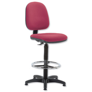 Trexus Office Operator Chair High Rise Medium Back H300mm W460xD430xH680-820mm Burgundy Ident: 401D