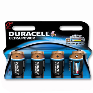 Duracell Ultra Power MX1400 Battery Alkaline 1.5V C Ref 81235528 [Pack 4] Ident: 647D