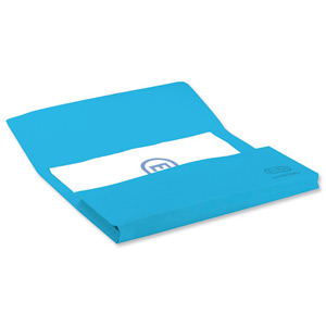Elba Bright Manilla Document Wallet 285gsm Capacity 32mm Foolscap Blue Ref 100090140 [Pack 25]