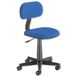 Trexus Intro Typist Chair Back H220mm Seat W410xD390xH405-520mm Royal Ref 10001-03 Ident: 397D