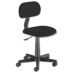 Trexus Intro Typist Chair Back H220mm Seat W410xD390xH405-520mm Charcoal Ref 10001-03 Ident: 397D