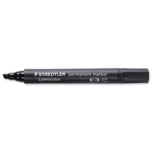 Staedtler Lumocolor Permanent Marker Chisel Tip 2-5mm Line Black Ref 3509 [Pack 10] Ident: 90F