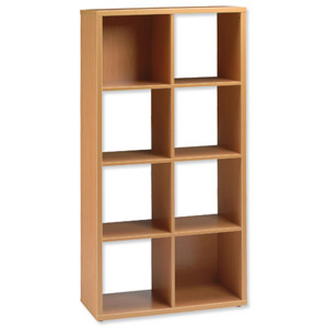 Influx Basic Cube Storage Unit 8 Cube W745xD345xH1470mm Beech