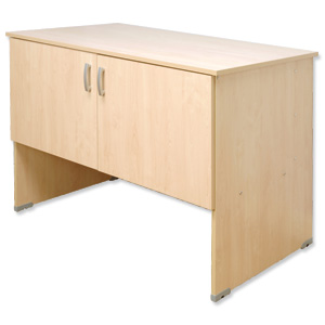Tercel Post Room Table with Cupboard W1280xD800xH870mm Maple Ident: 456A