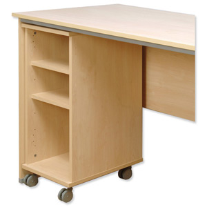 Tercel Post Room Shelf Unit Mobile W365xD475xH795mm Maple