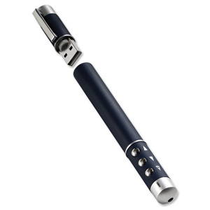 Nobo P2 Page and Point Multimedia Pointer Pen-style with Clip and Batteries Ref 1902389