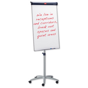 Nobo Barracuda Easel Whiteboard Mobile Magnetic Height-adjustable 5 Castors W700xH1000mm Ref 1902386 Ident: 278B