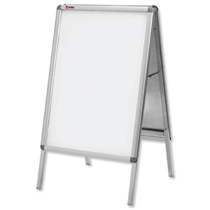 Nobo A Frame Steel-backed with Two Clip-down Frames with PVC Anti-glare Covers 1000x700mm Ref 1902205