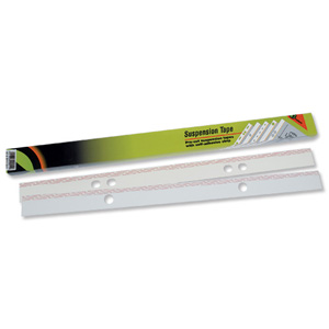 Pelltech Suspension Tape Strip Self-adhesive Polyester Tough 2-hole 55x841mm Ref PLA PO2 841 [Pack 100]