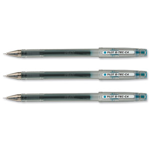Pilot G Tec C4 Gel Rollerball Pen Micro 0.4mm Tip 0.2mm Line Blue Ref BLGC4 01 [Pack 12]
