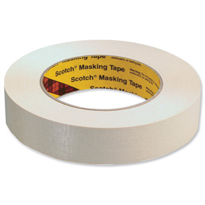 Scotch Masking Tape General Purpose Removes Cleanly 25mmx50m Ref 28312550 [Pack 9] Ident: 361F