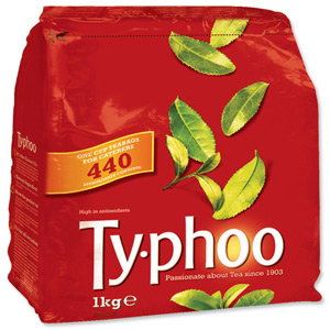 Typhoo Tea Bags Vacuum-packed 1 Cup Ref A01006 [Pack 440] Ident: 608E