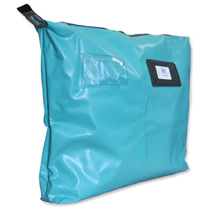 Versapak Mailing Pouch Gusseted Bulk Volume Sealable with Window PVC 510x406x75mm Green Ref CG6 GRS Ident: 161B