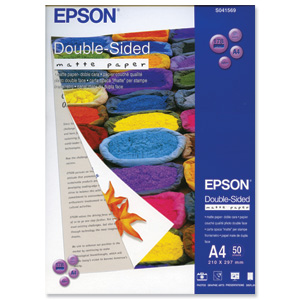 Epson Matte Paper Heavyweight 178gsm Double-sided A4 Ref S041569 [50 Sheets]