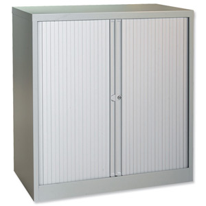 Trexus Tambour Cupboard Steel Side-opening W1000xD470xH1016mm Grey Ident: 466B