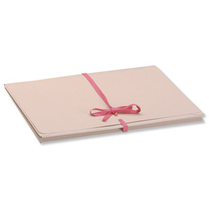 Guildhall Legal Wallets Merstham Manilla Pink Ribbon 315gsm 25mm Gusset Foolscap Ref 225Z [Pack 25] Ident: 193B