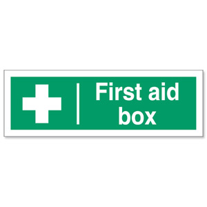 Stewart Superior First-Aid Box Self Adhesive Sign Ref SP058PVC Ident: 548C