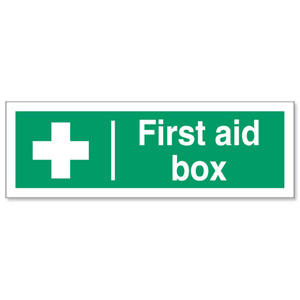 Stewart Superior First-Aid Box Self Adhesive Sign Ref SP058SAV