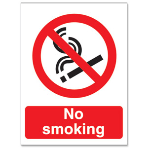 Stewart Superior No Smoking Self Adhesive Sign Ref P089SAV Ident: 547A