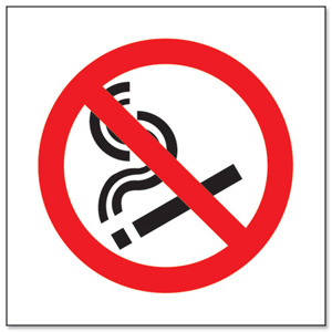 Stewart Superior No Smoking 150x150mm Self Adhesive Sign Ref P097PVC