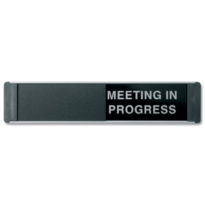 Sliding Sign Vacant and Meeting In Progress Self Adhesive 255x52mm Ident: 552B